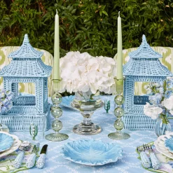 Mrs. Alice Blue Rattan Pagoda Lantern