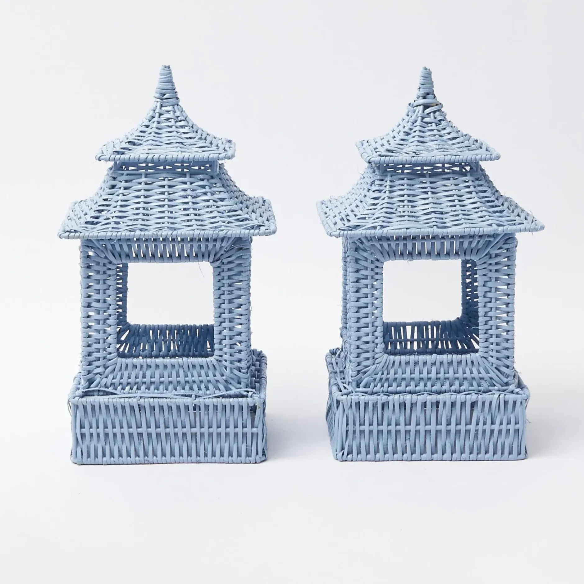 Clearance Mrs. Alice Blue Rattan Pagoda Lantern