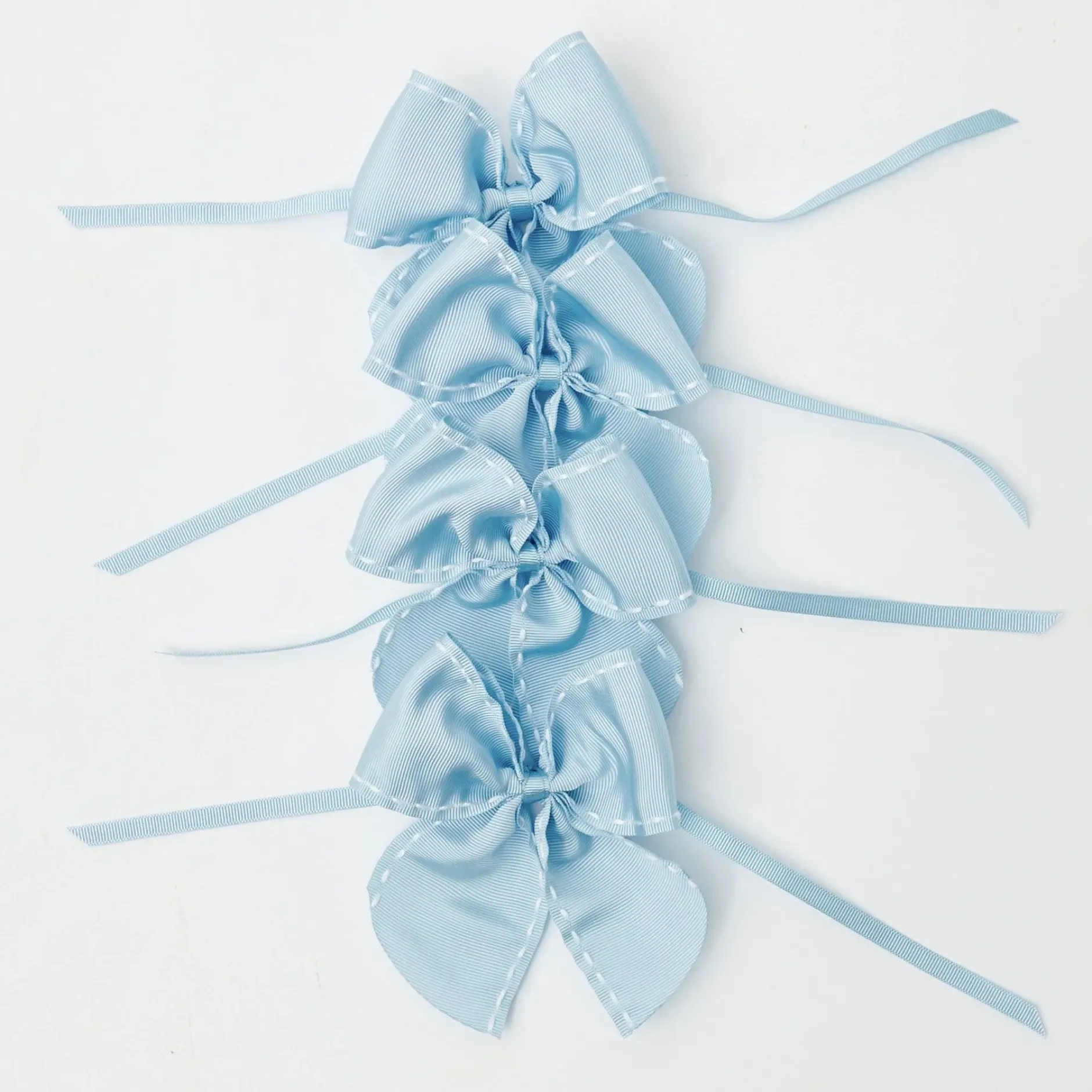 New Mrs. Alice Blue Saddle Stitch Napkin Bows (Set Of 4)