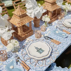 Clearance Mrs. Alice Blue Scalloped Pagoda Starter Plate