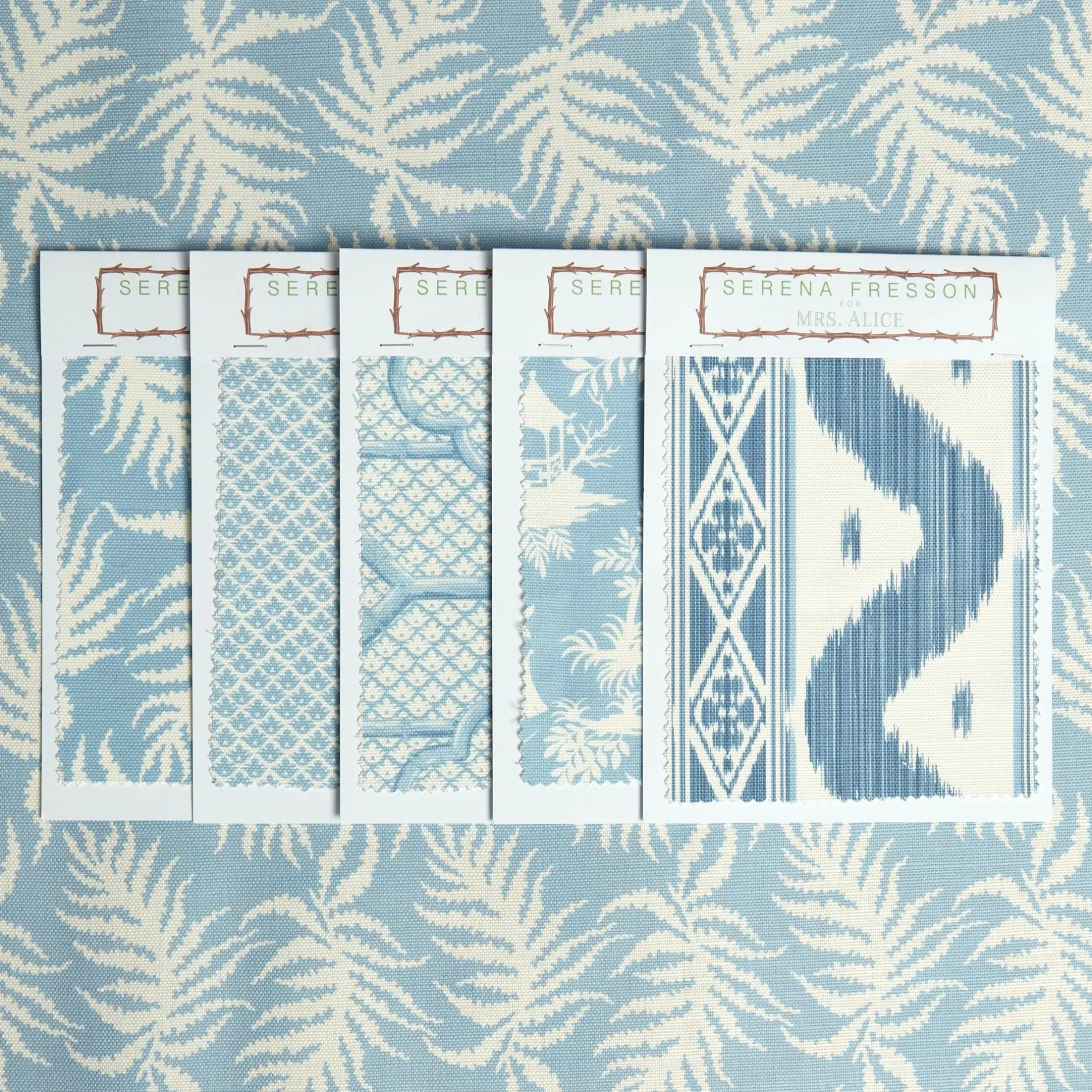 Discount Mrs. Alice Blue Trailing Ferns Fabric