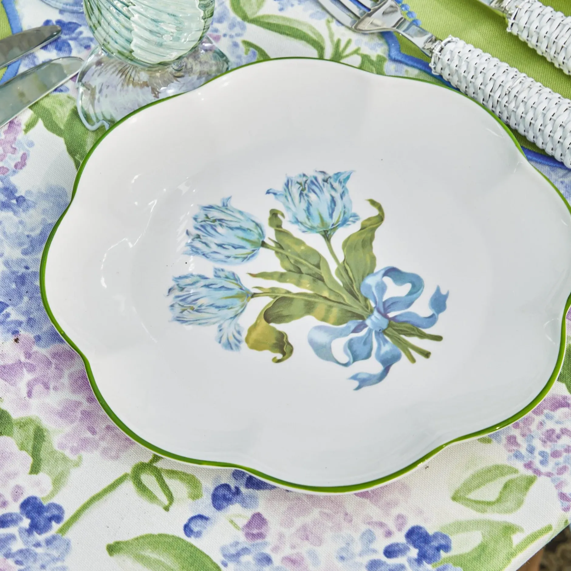 Outlet Mrs. Alice Blue Tulip Dinner & Starter Plates (Set Of 8)