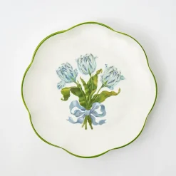 Online Mrs. Alice Blue Tulip Dinner & Starter Plates (Set Of 8)