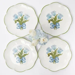 Mrs. Alice Blue Tulip Dinner Plates (Set Of 4)