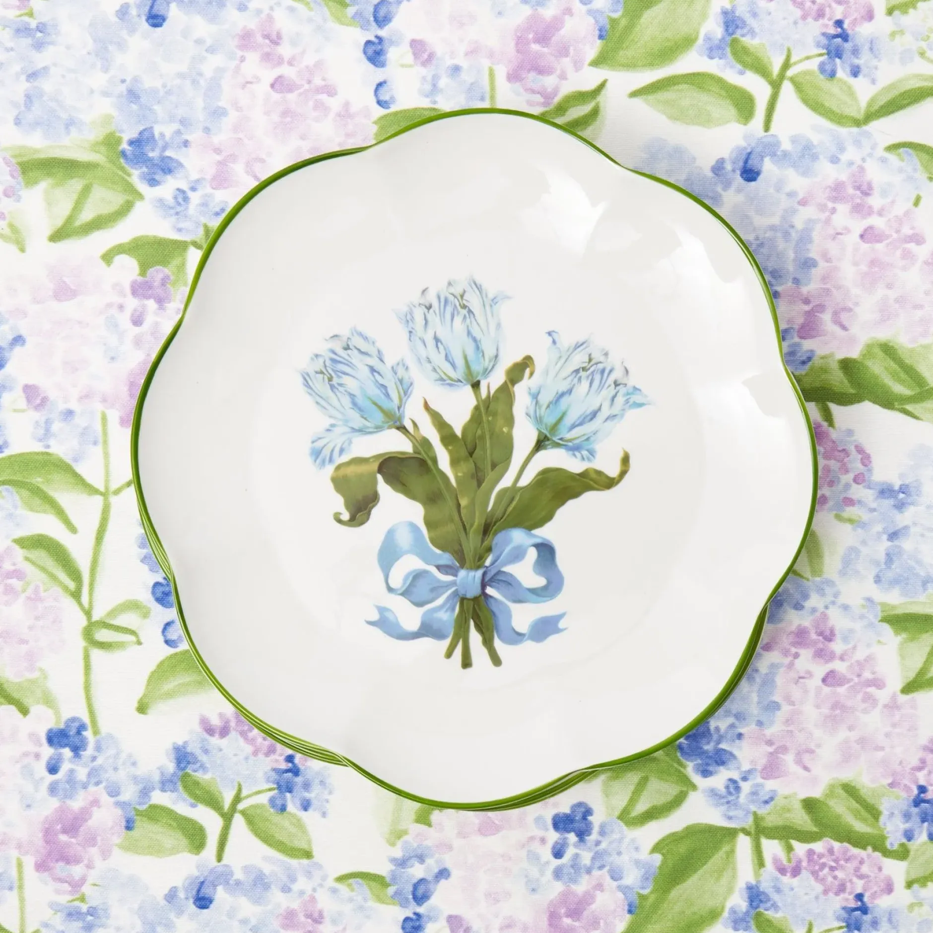 Mrs. Alice Blue Tulip Dinner Plates (Set Of 4)