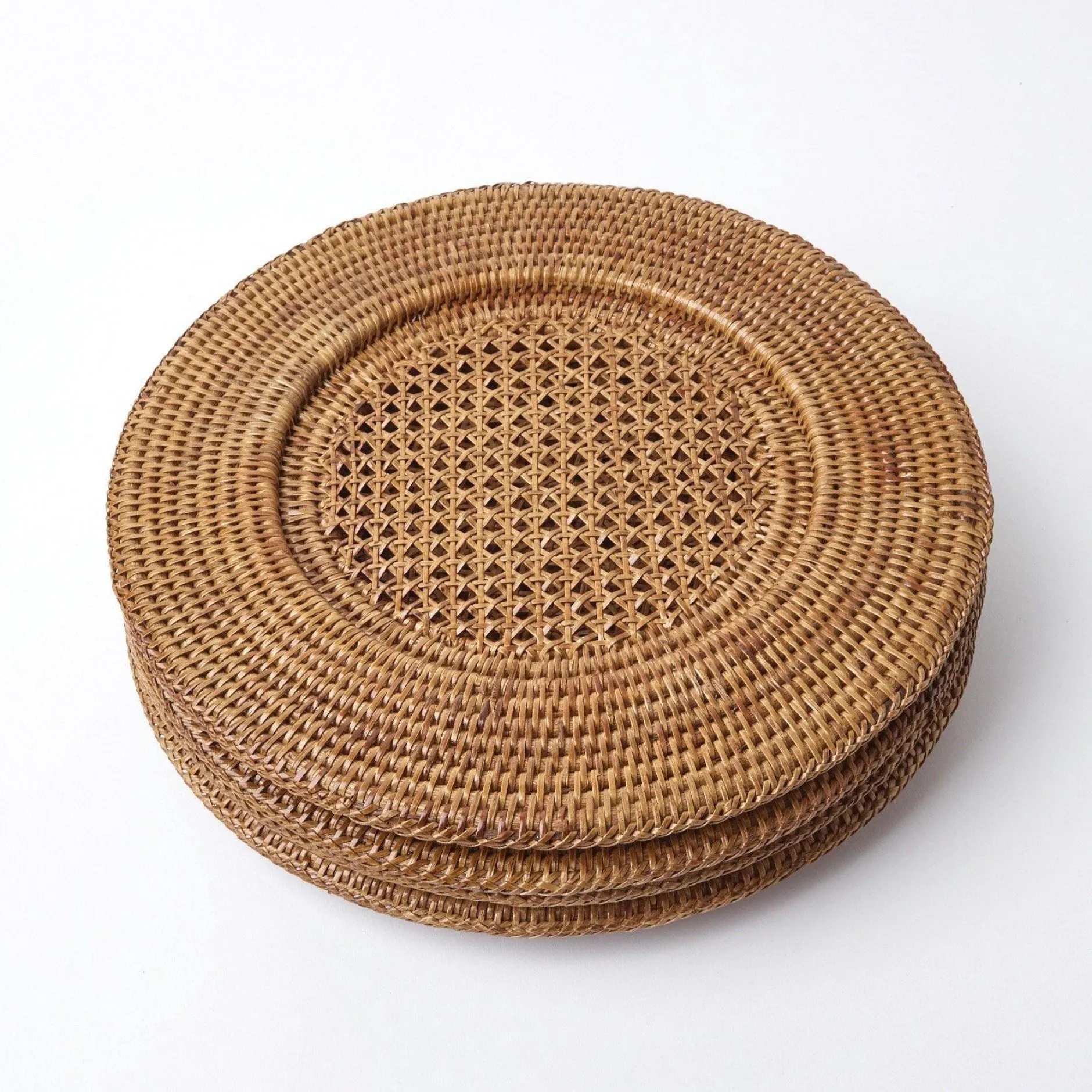 Best Mrs. Alice Brown Rattan Charger Plates (Set Of 4)