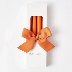 Hot Mrs. Alice Burnt Orange Candles (Set Of 8)