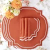 Outlet Mrs. Alice Burnt Orange Placemats (Set Of 4)