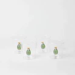 Online Mrs. Alice Cactus Water Glasses (Set 4)