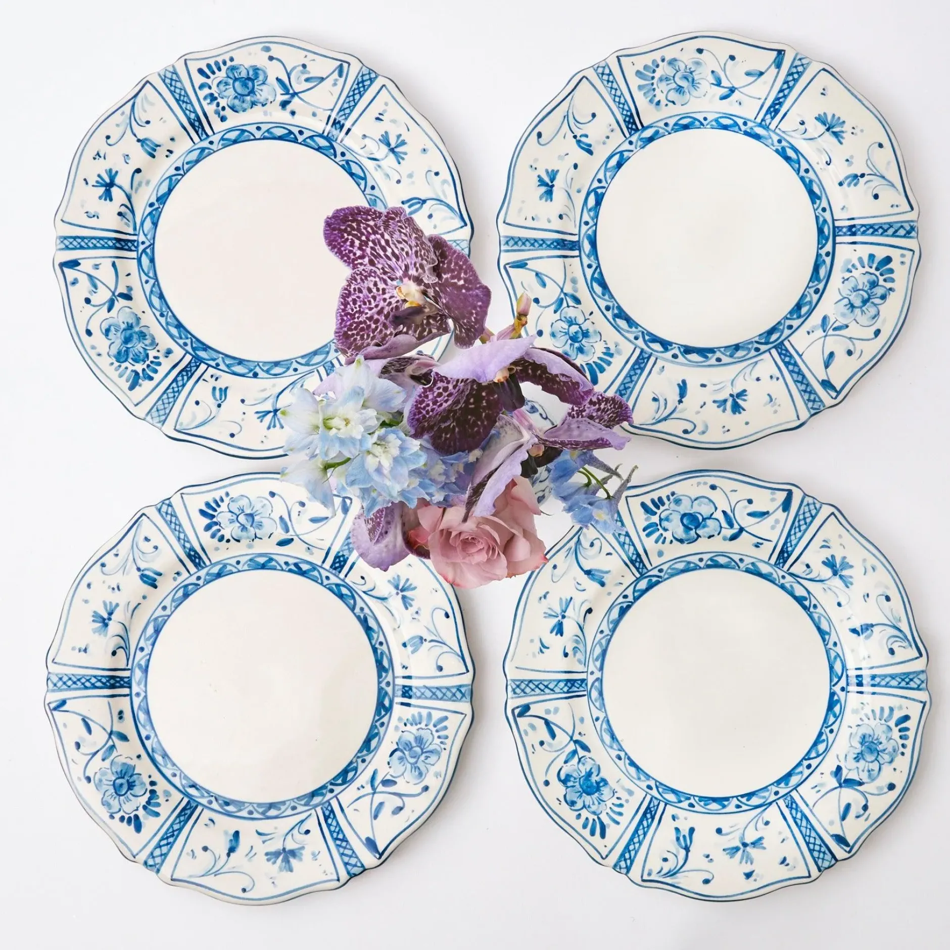 Best Mrs. Alice Cadiz Hand Painted Dinner Plates (Set Of 4)