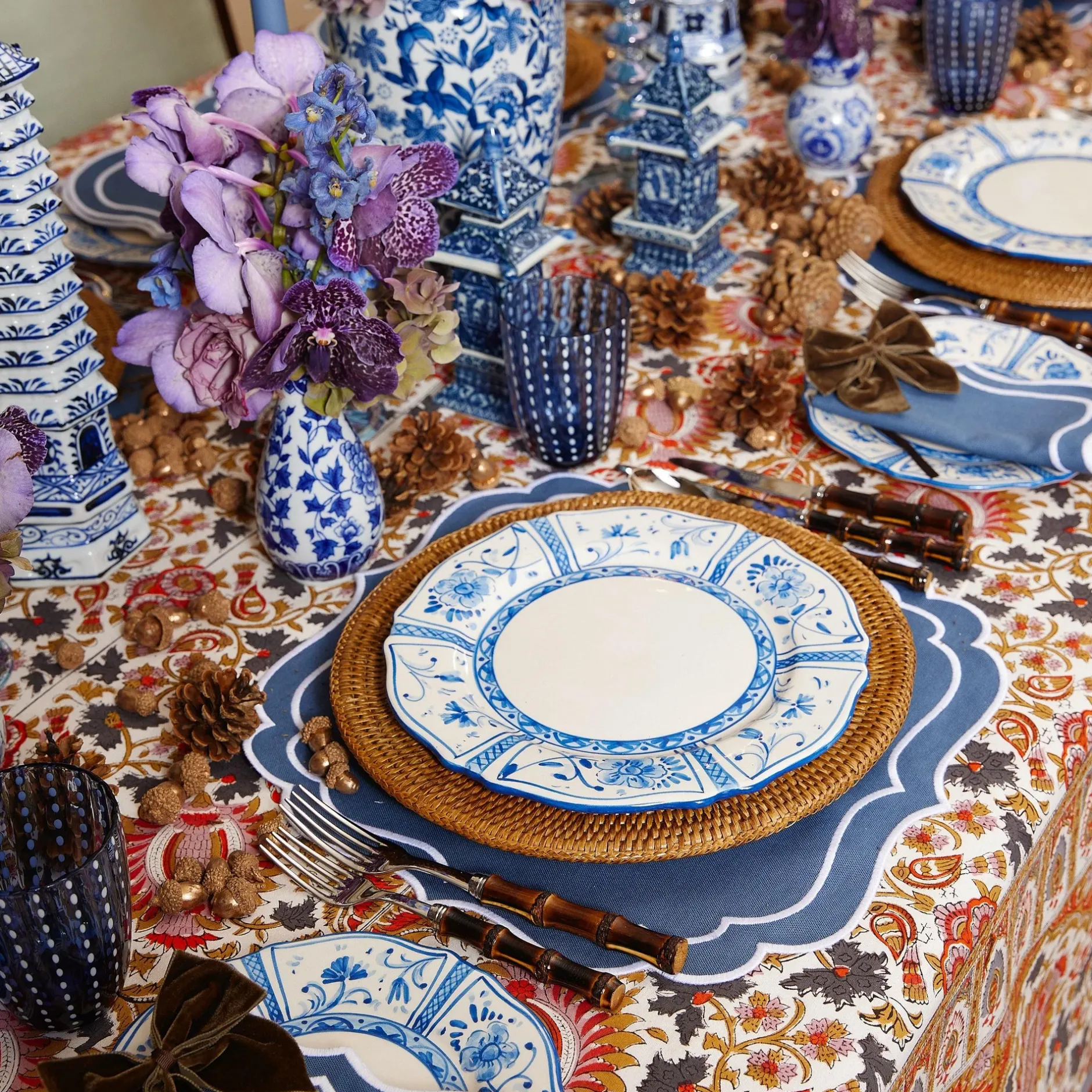 New Mrs. Alice Cadiz Hand Painted Dinner Plates (Set Of 4)