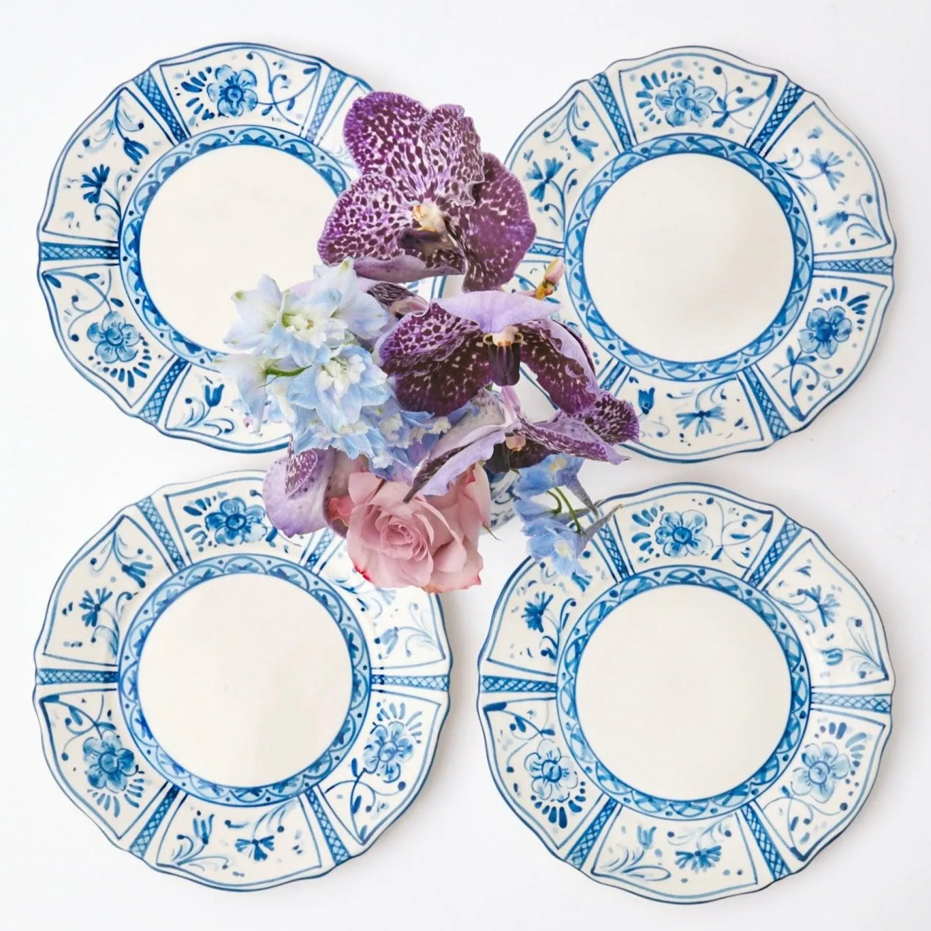 Discount Mrs. Alice Cadiz Hand Painted Starter Plates (Set Of 4)
