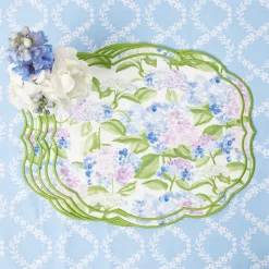 Mrs. Alice Camilla Hydrangea Placemats & Napkins (Set Of 4)