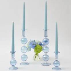 Sale Mrs. Alice Camille Azure Candle Holder (Pair)