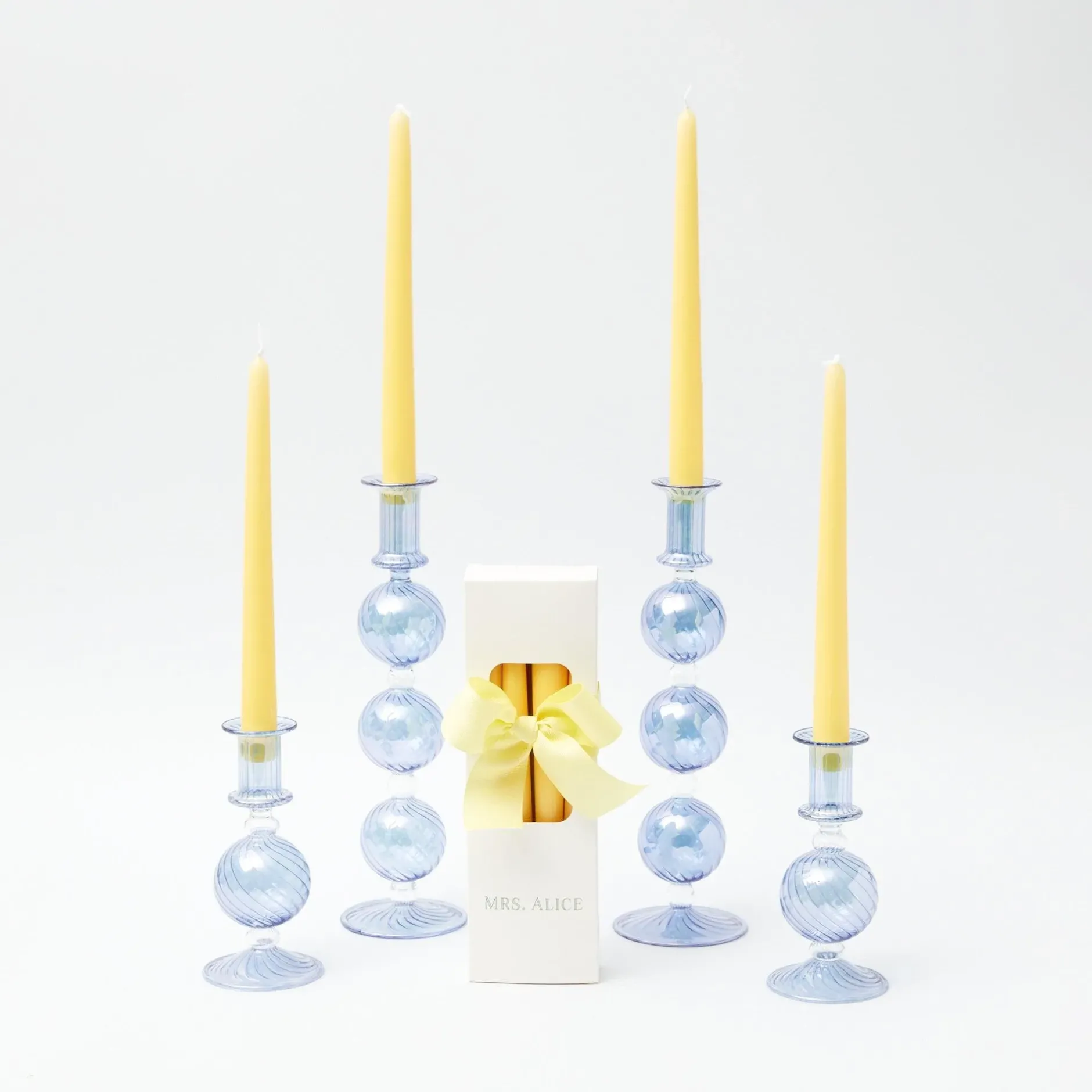 New Mrs. Alice Camille Azure Candle Set (Yellow)