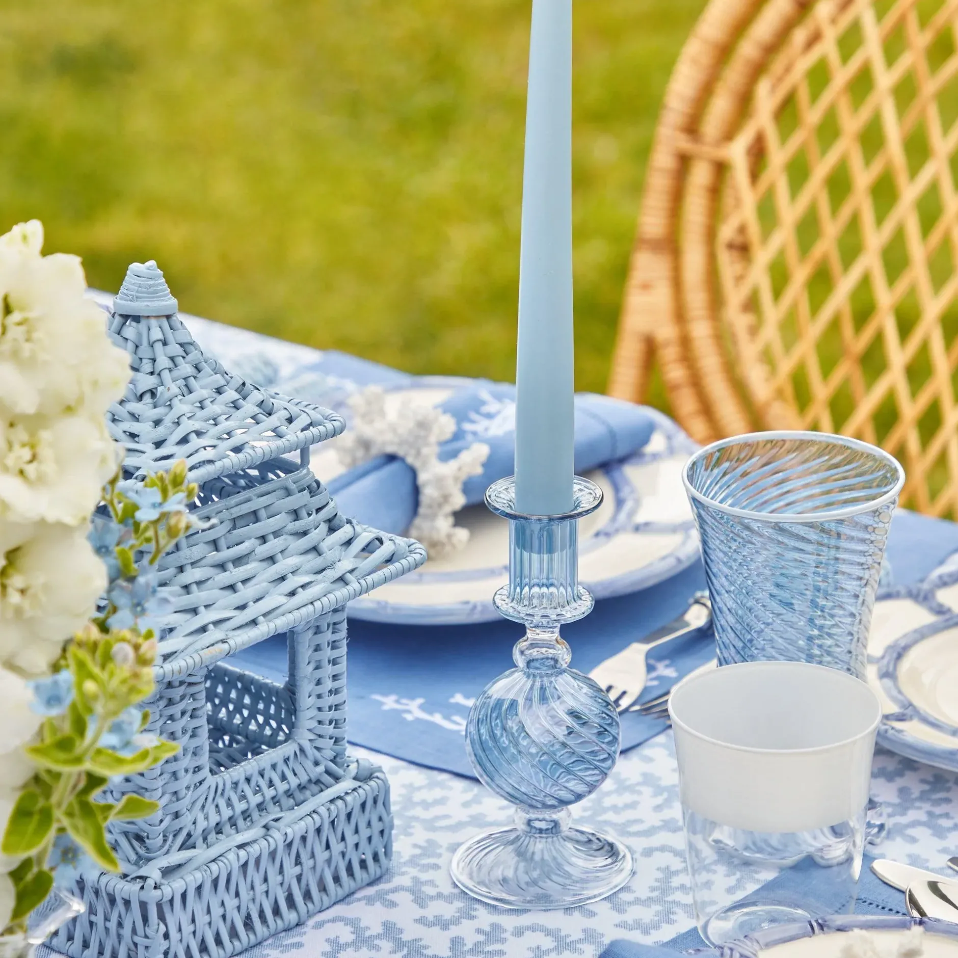 Online Mrs. Alice Camille Azure Candle Set (Blue)