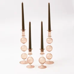 Hot Mrs. Alice Camille Chestnut Candle Holders (Pair)