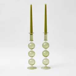 Outlet Mrs. Alice Camille Olive Candle Holder Set