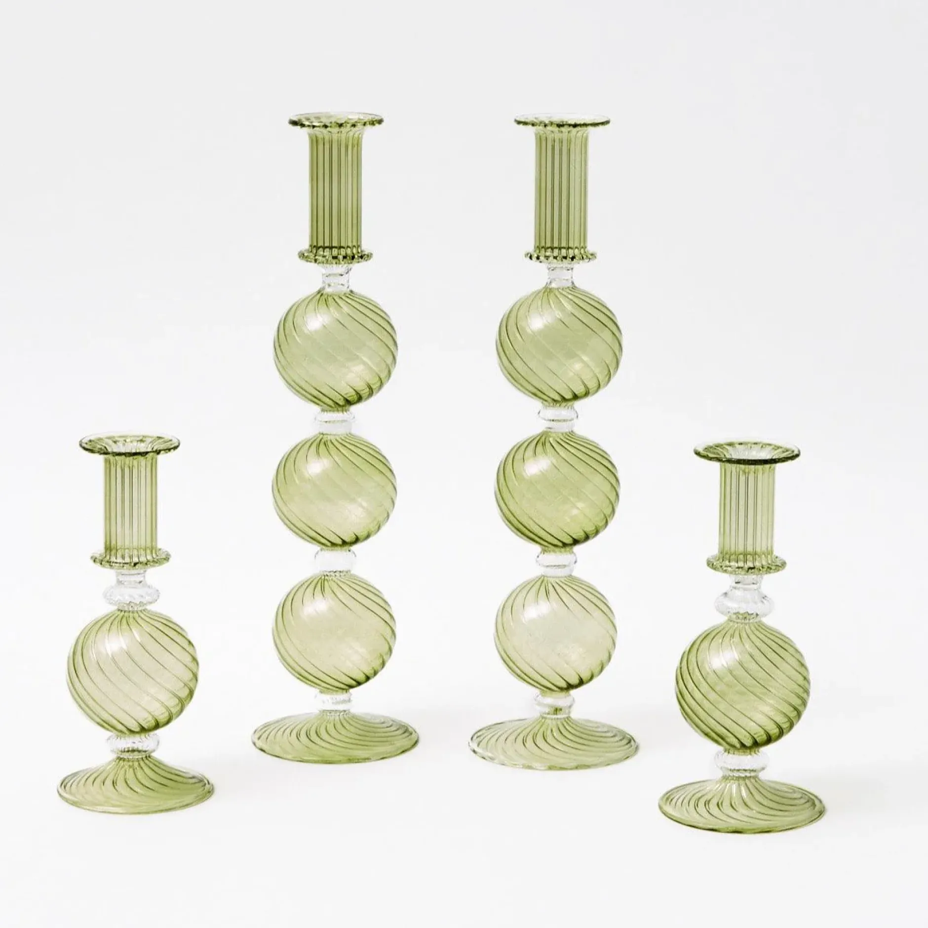 Outlet Mrs. Alice Camille Olive Candle Holder Set