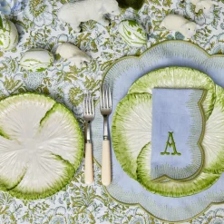 Clearance Mrs. Alice Capri Lettuce Dinner & Starter Plate (Set Of 8)