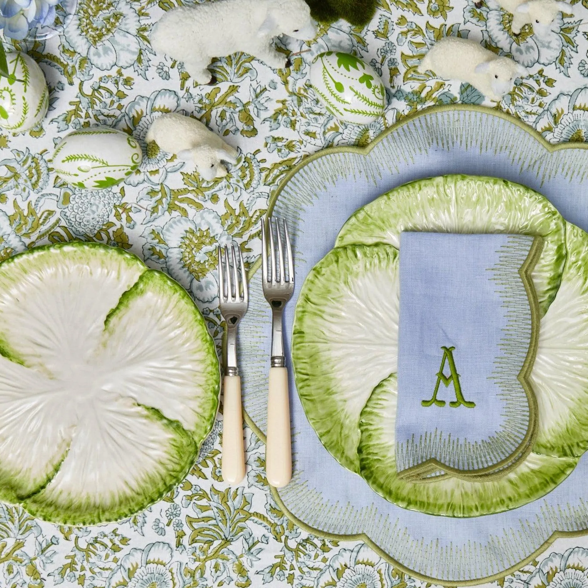 Best Mrs. Alice Capri Lettuce Dinner & Starter Plate (Set Of 8)
