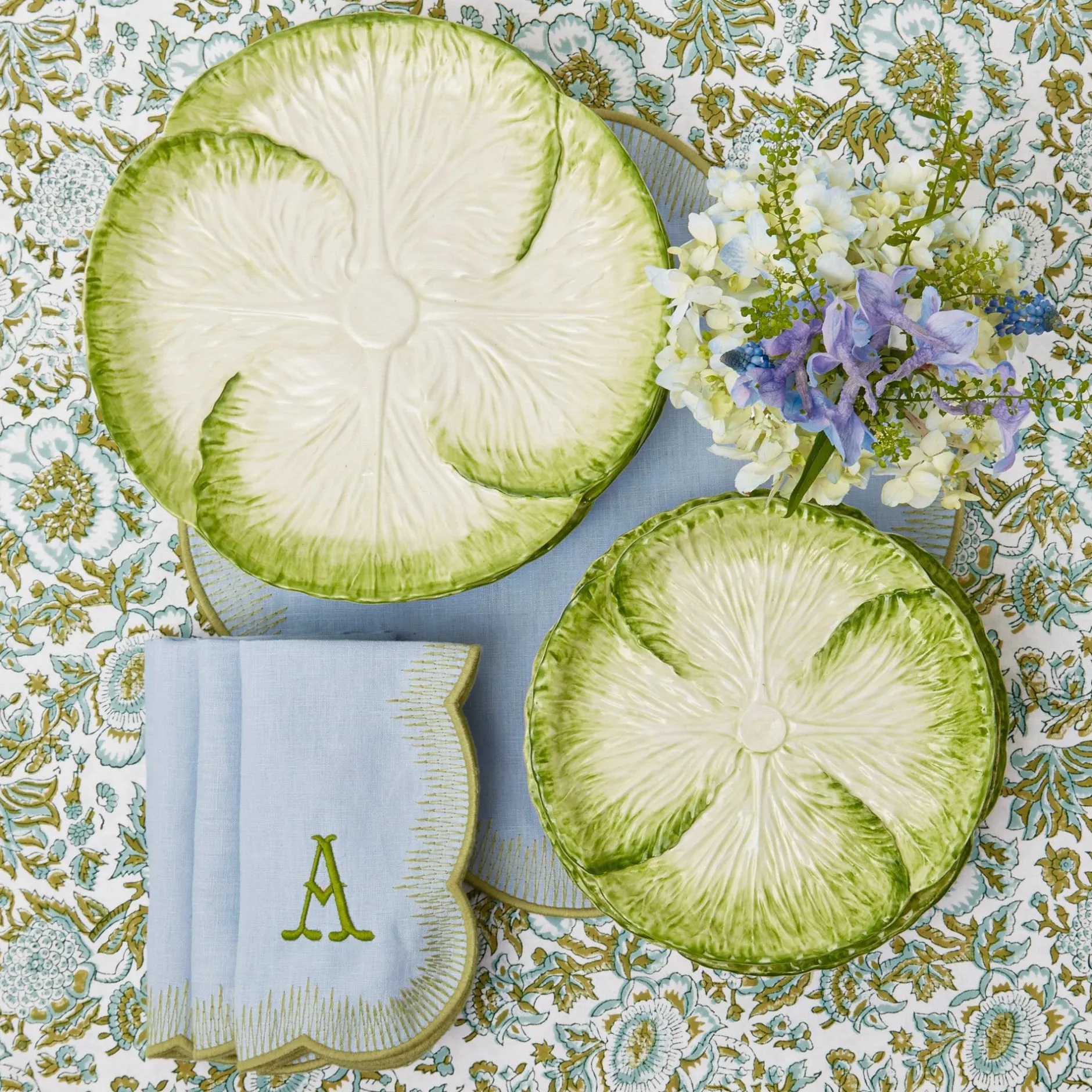 Best Mrs. Alice Capri Lettuce Dinner & Starter Plate (Set Of 8)