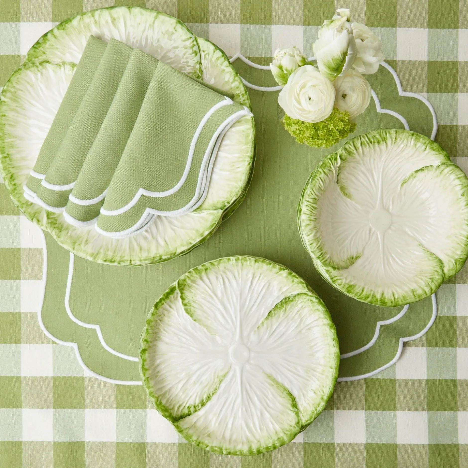 Clearance Mrs. Alice Capri Lettuce Dinner Plate (Set Of 4)