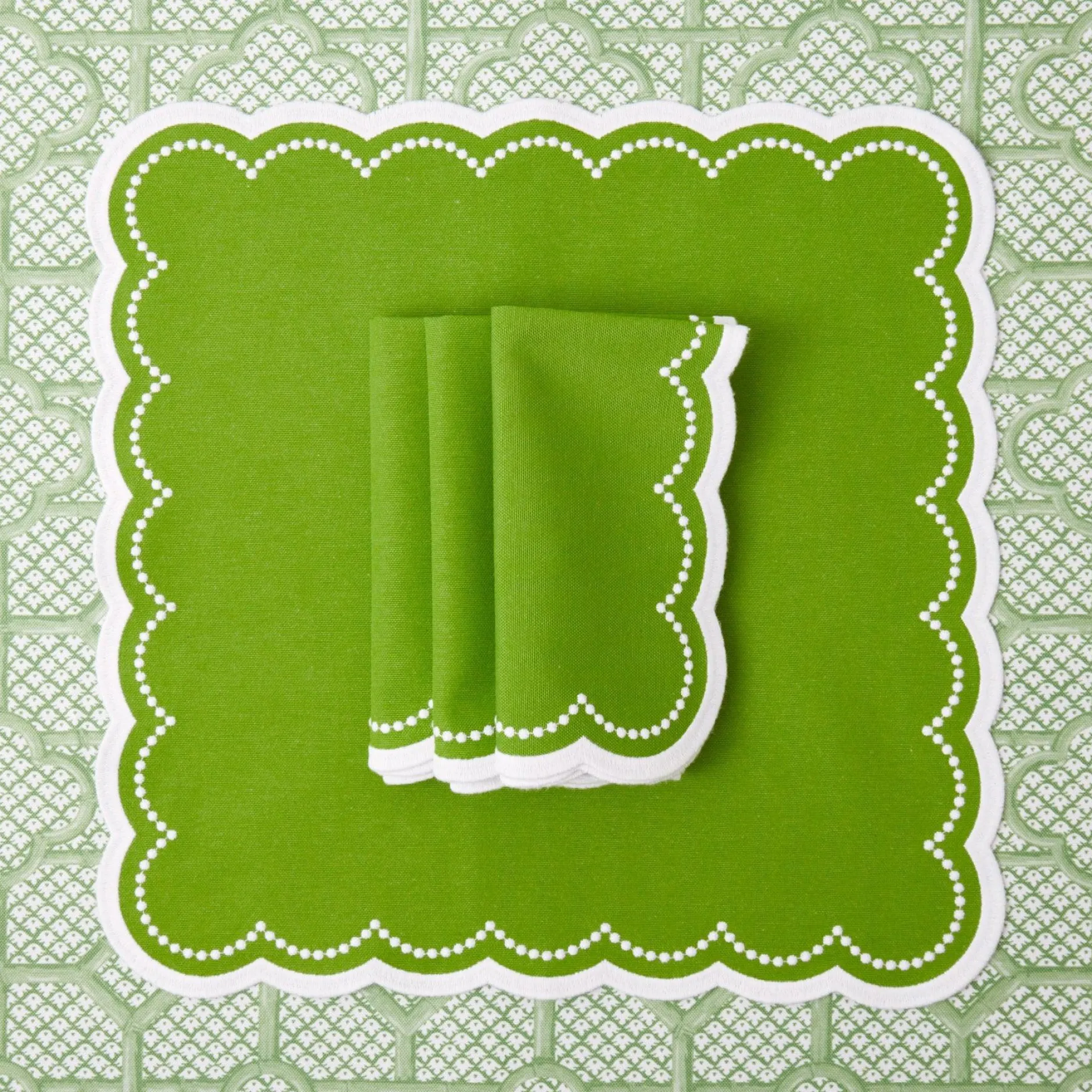 Clearance Mrs. Alice Cecily Green Napkins (Set Of 4)