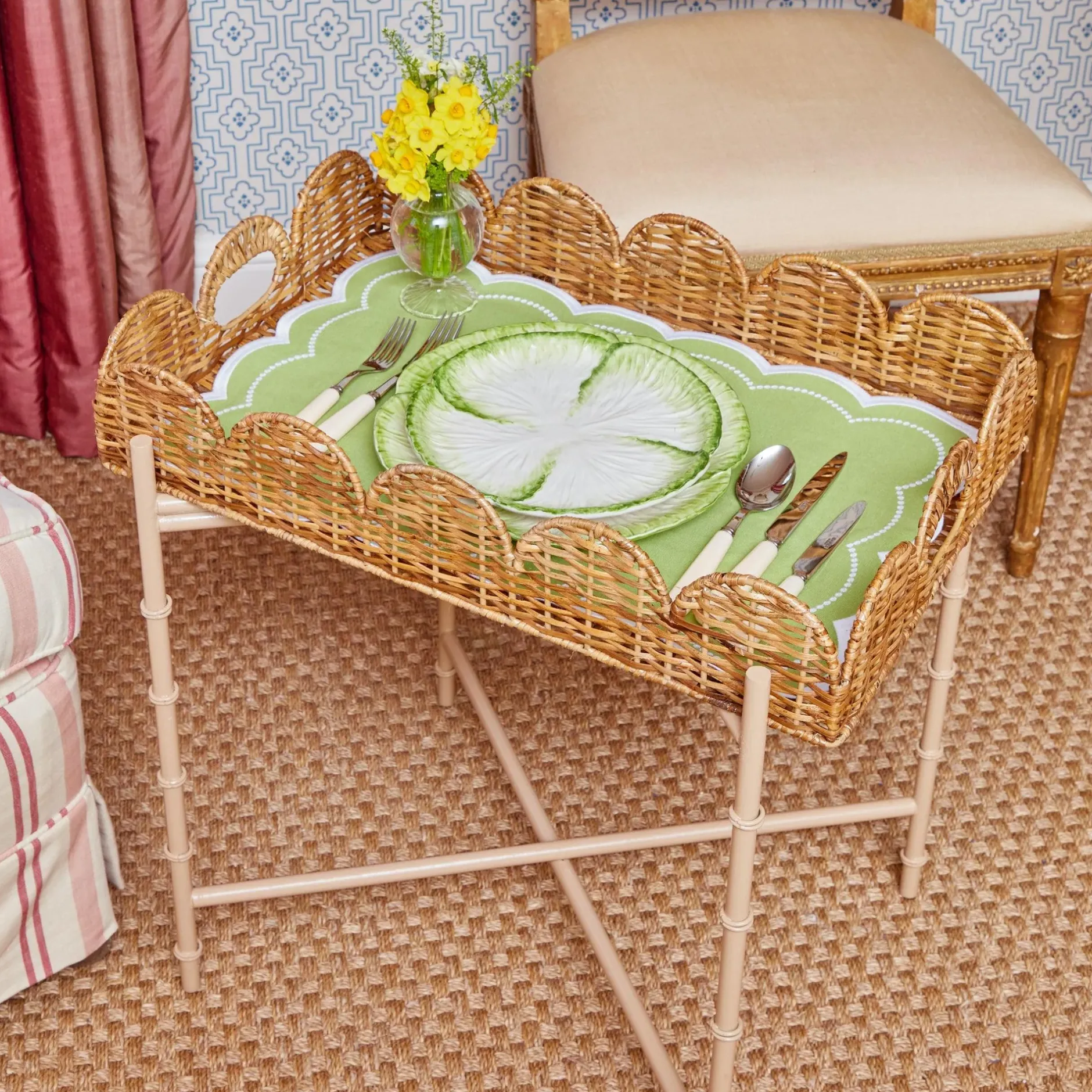 Hot Mrs. Alice Cecily Green Tray Liner
