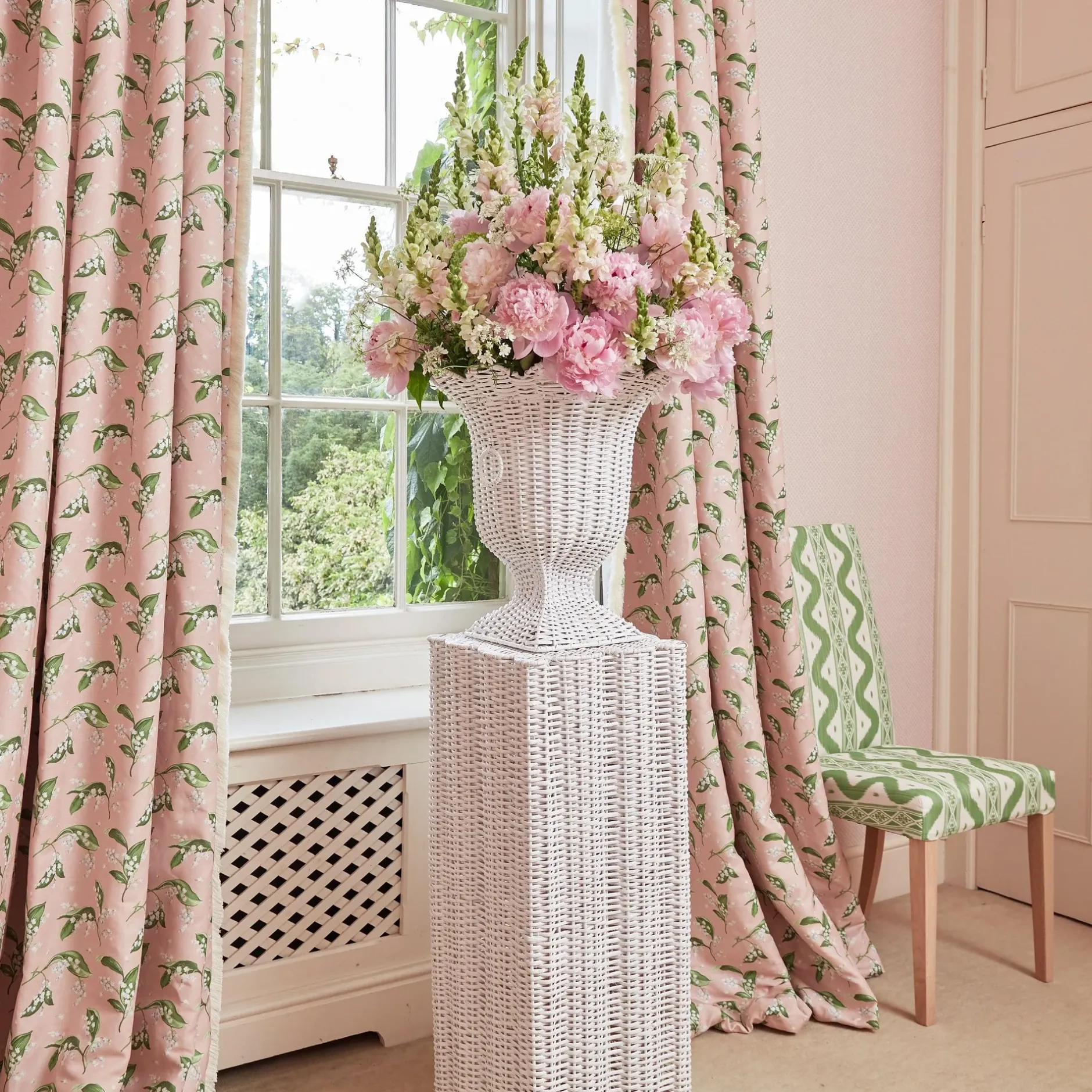 Mrs. Alice Charlotte Green Ikat Dining Chair