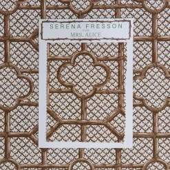 Discount Mrs. Alice Chestnut Brown Bamboo Trellis Fabric