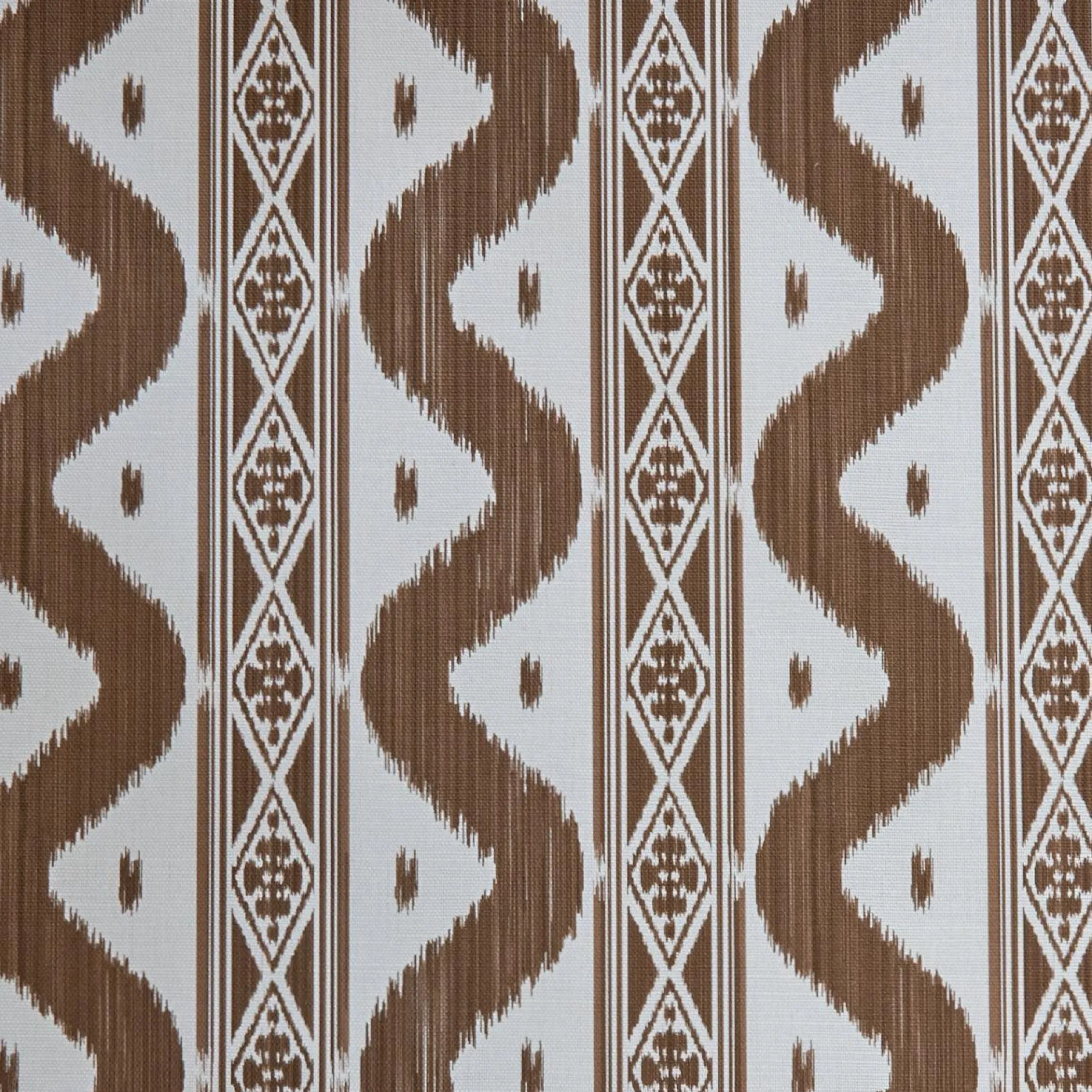 Outlet Mrs. Alice Chestnut Brown Ikat Stripe Fabric