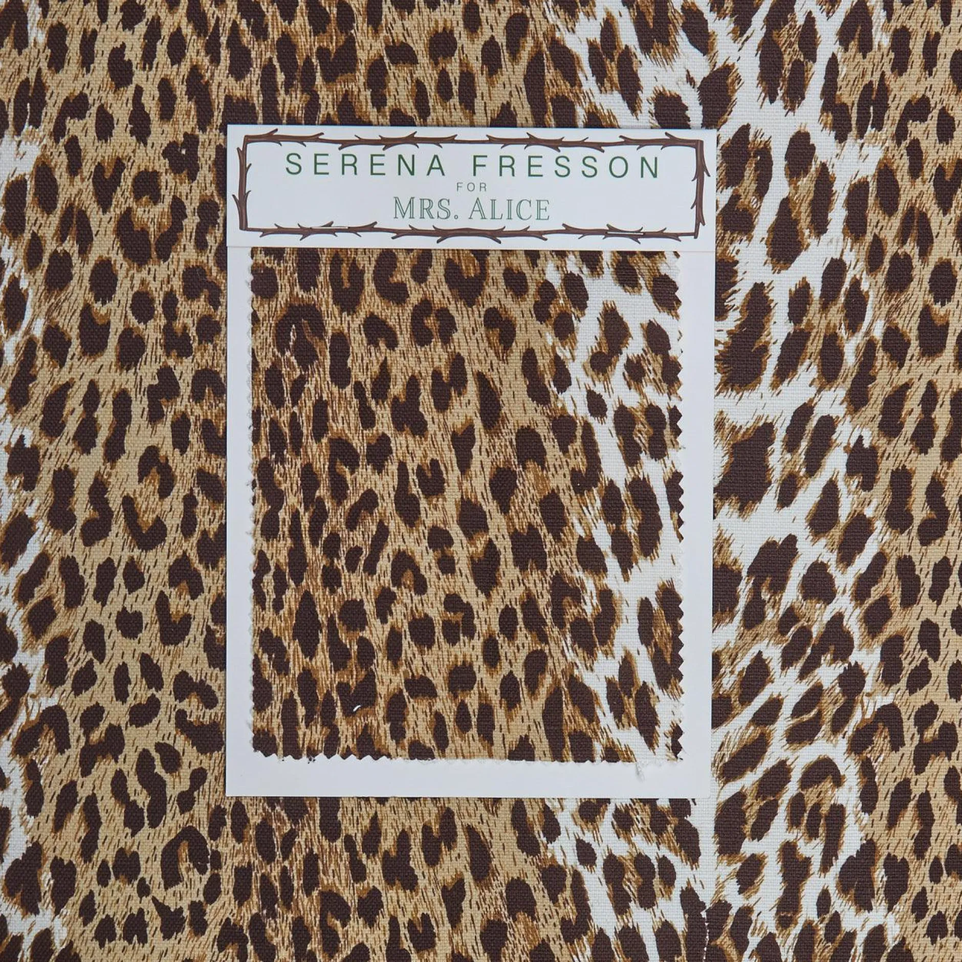 New Mrs. Alice Chestnut Brown Leopard Fabric
