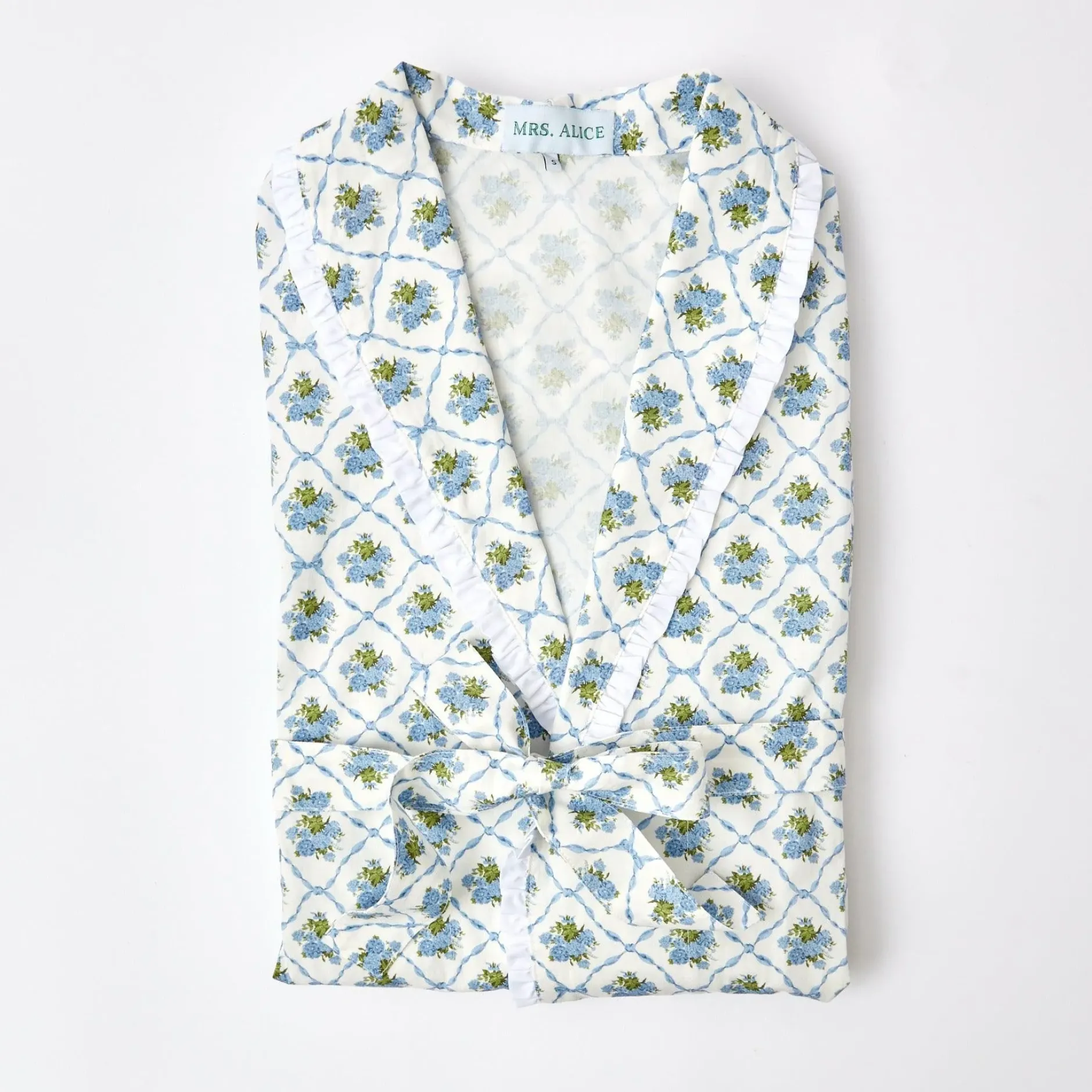 Best Mrs. Alice Children's Blue Bouquet Dressing Gown