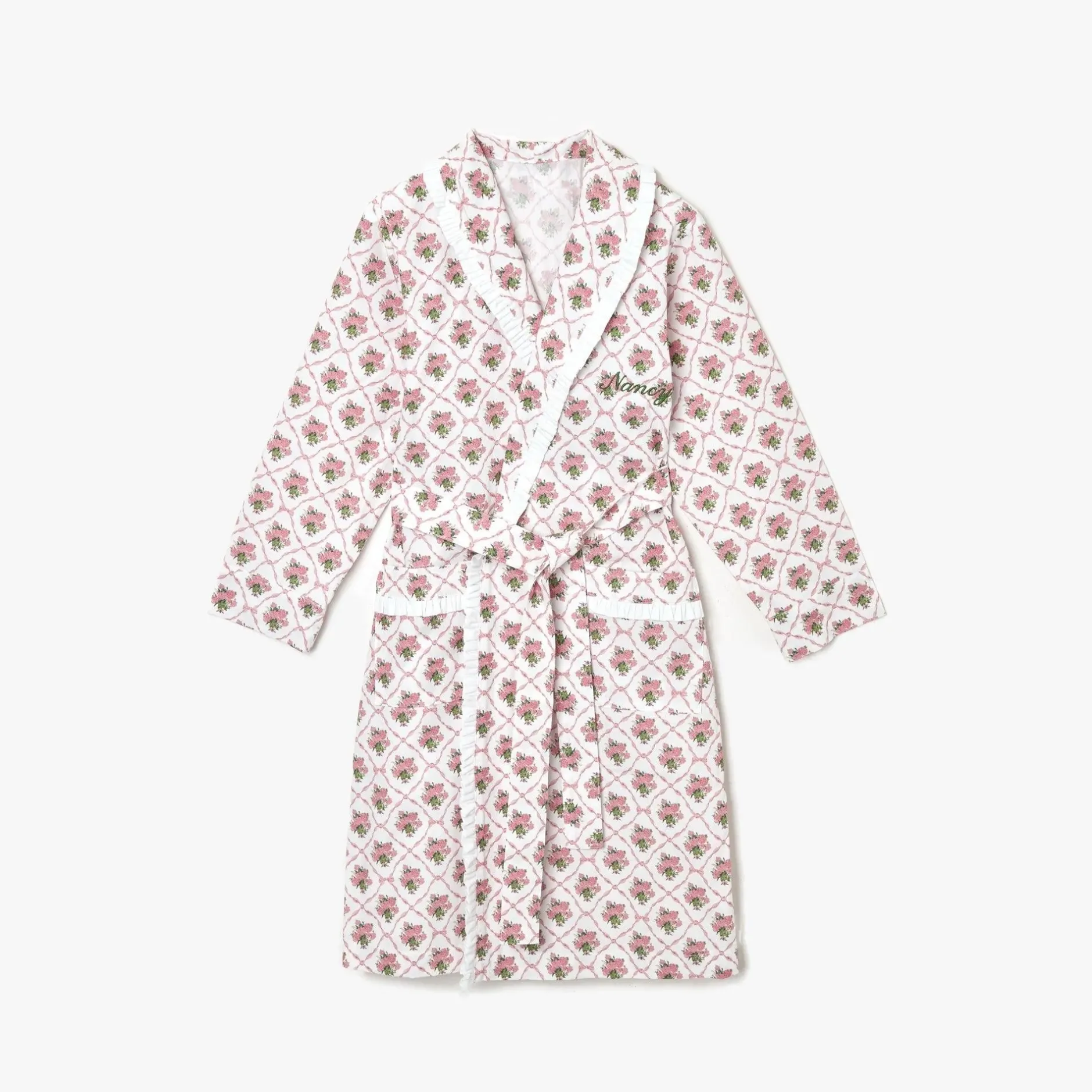 Mrs. Alice Children's Pink Bouquet Dressing Gown