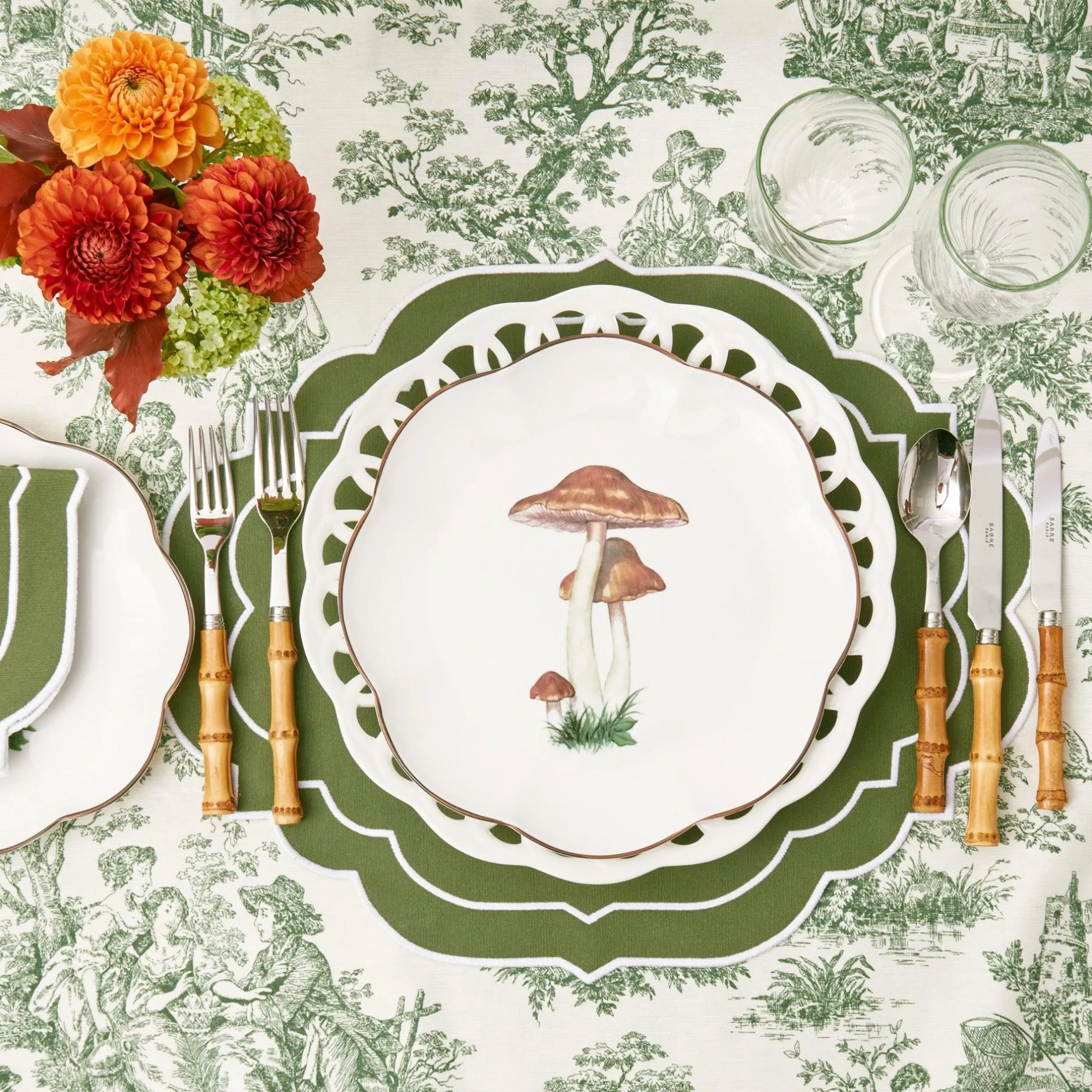 New Mrs. Alice Chloe Toile Tablecloth