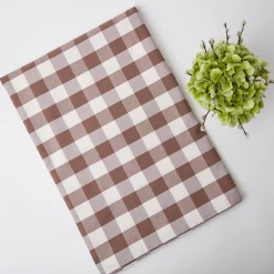 New Mrs. Alice Chocolate Gingham Tablecloth