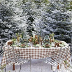 New Mrs. Alice Chocolate Gingham Tablecloth