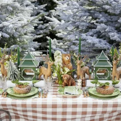 New Mrs. Alice Chocolate Gingham Tablecloth