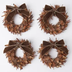 Clearance Mrs. Alice Chocolate Velvet Mini Bows (Set Of 4)