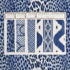 Discount Mrs. Alice Cobalt Blue Leopard Fabric