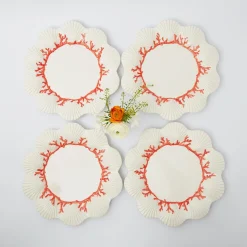 Discount Mrs. Alice Coral Dinner Plates (Set Of 4)