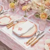 Clearance Mrs. Alice Coral Linen Placemats & Napkins (Set Of 4)