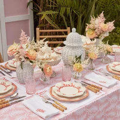 Mrs. Alice Coral Linen Placemats (Set Of 4)