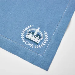 Clearance Mrs. Alice Coronation Blue Linen Napkins (Set Of 4)