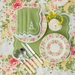 Clearance Mrs. Alice Dahlia Garland Dinner & Starter Plates (Set Of 8)