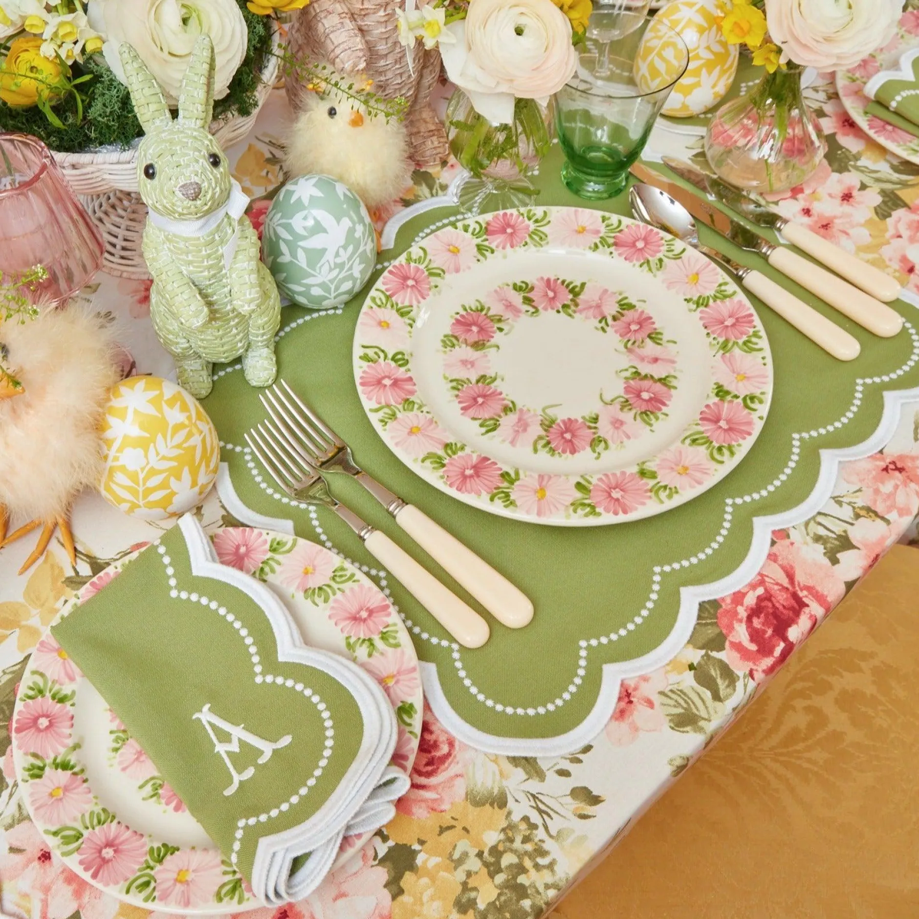 Clearance Mrs. Alice Dahlia Garland Dinner & Starter Plates (Set Of 8)