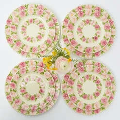 Online Mrs. Alice Dahlia Garland Dinner & Starter Plates (Set Of 8)