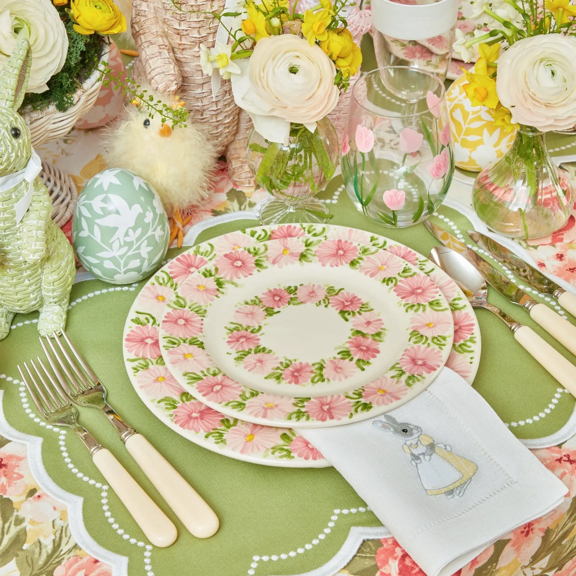 Online Mrs. Alice Dahlia Garland Dinner & Starter Plates (Set Of 8)