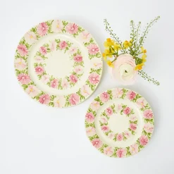 Online Mrs. Alice Dahlia Garland Dinner & Starter Plates (Set Of 8)